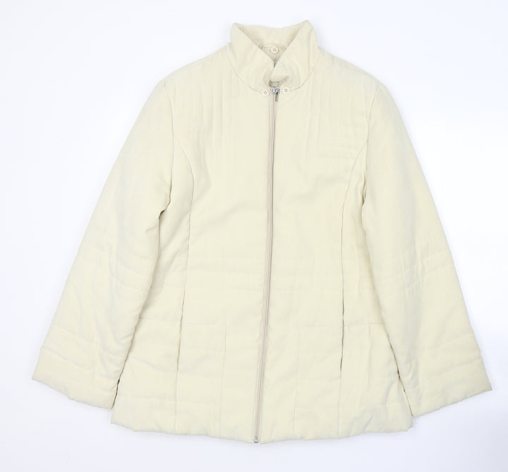 Grey & Osbourne Womens Ivory   Pea Coat Coat Size 12  Zip