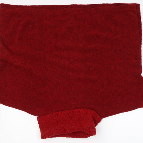 Olsen Womens Red Roll Neck  Acrylic Pullover Jumper Size 10   - slit sides