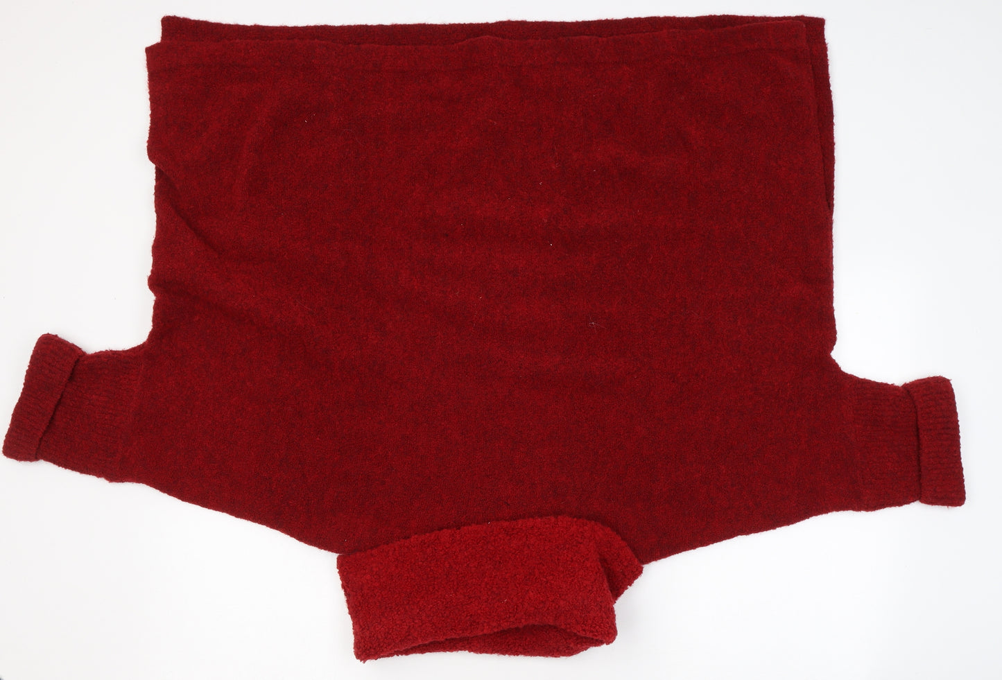 Olsen Womens Red Roll Neck  Acrylic Pullover Jumper Size 10   - slit sides