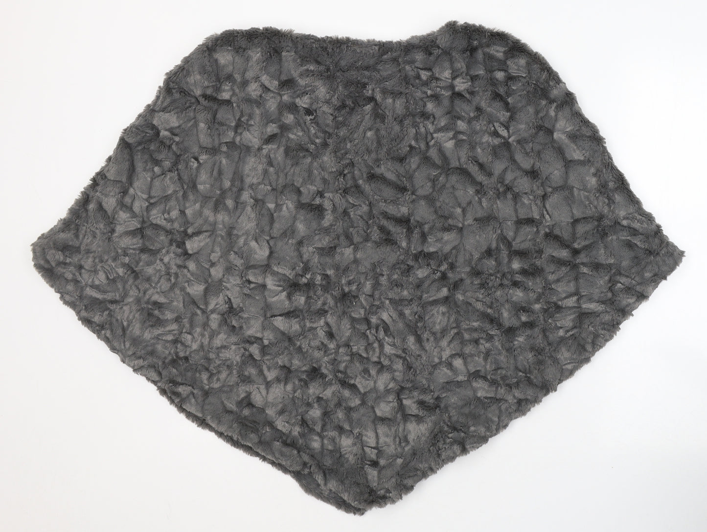 Rino&Pelle Womens Grey Round Neck  Polyester Cape Jumper Size S