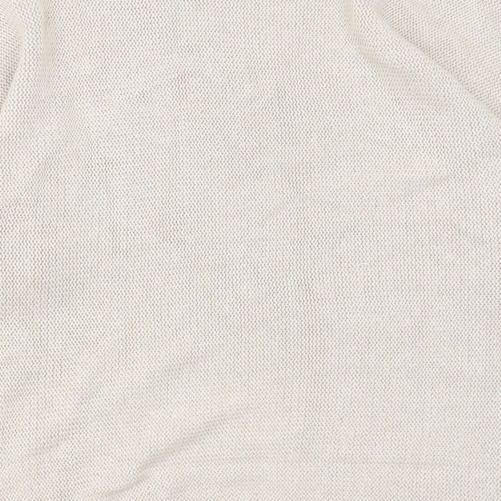H&M Womens Beige Boat Neck  Acrylic Pullover Jumper Size XS
