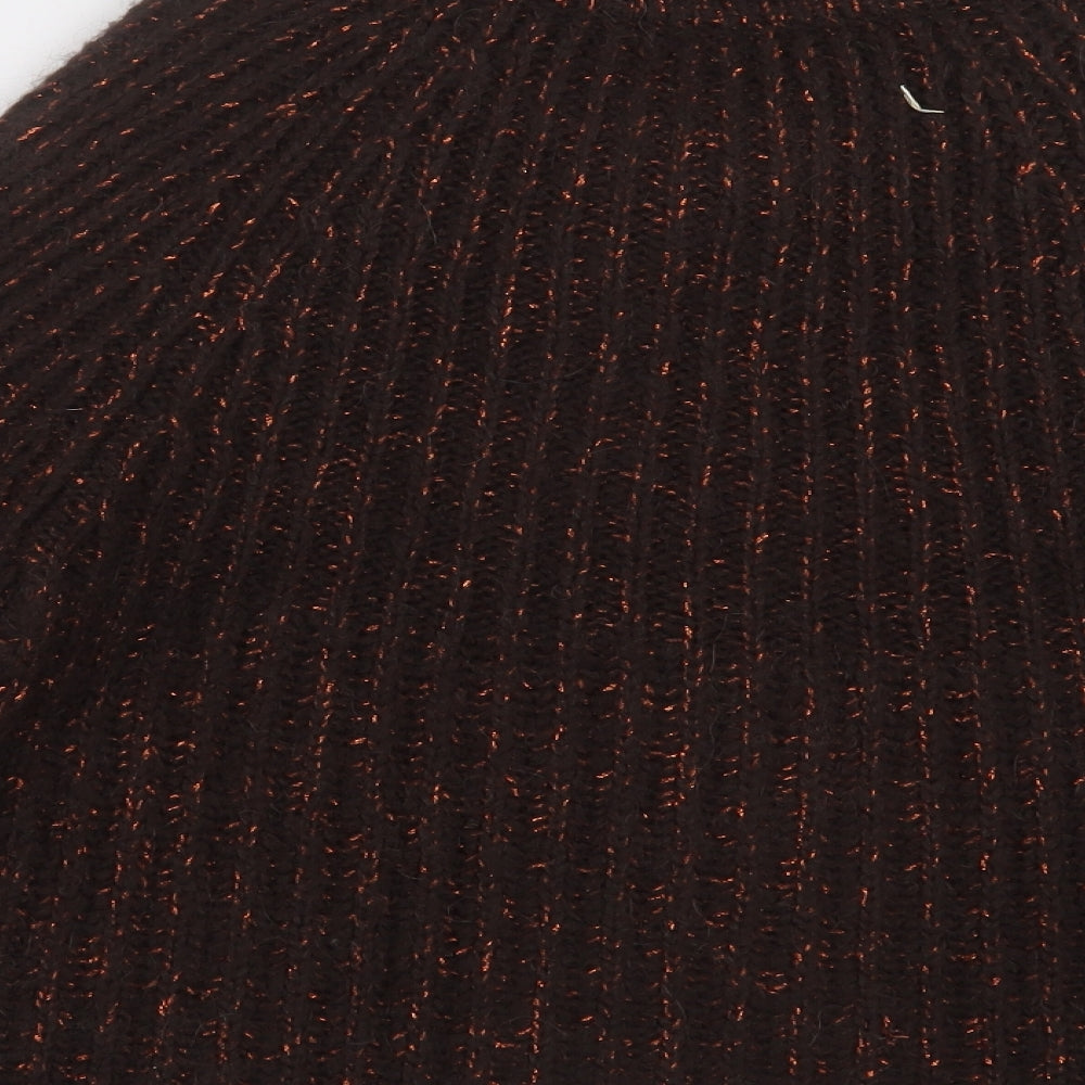 TU Womens Brown Collared  Acrylic Cardigan Jumper Size 12