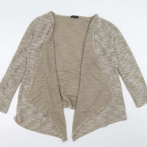 New Look Womens Brown V-Neck  Polyester Cardigan Jumper Size M