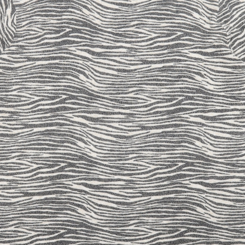 George Womens Beige Animal Print Viscose Basic T-Shirt Size 20 V-Neck