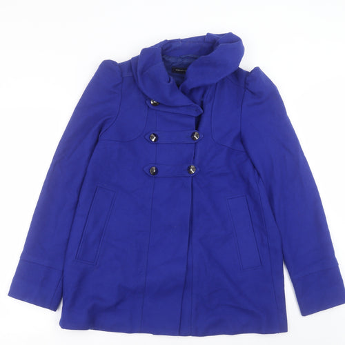 French Connection Womens Blue   Jacket Coat Size 6  Button