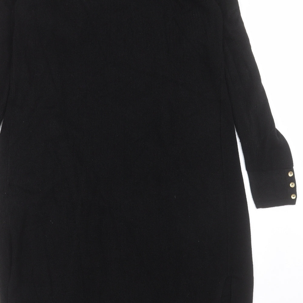 Per Una Womens Black V-Neck  Viscose Cardigan Jumper Size 12