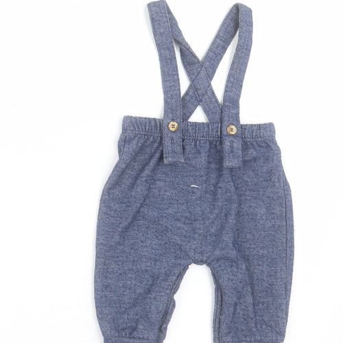 George Boys Blue  Polyester Capri Trousers Size 0-3 Months  Button - Cross Back