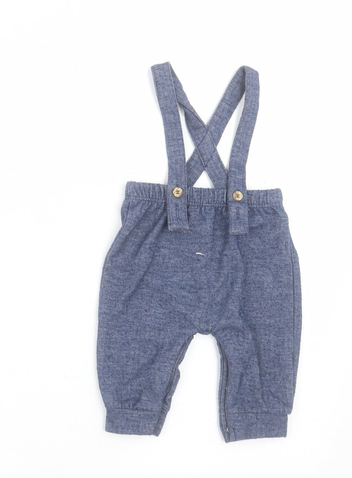 George Boys Blue Polyester Capri Trousers Size 0-3 Months Button - Cross Back