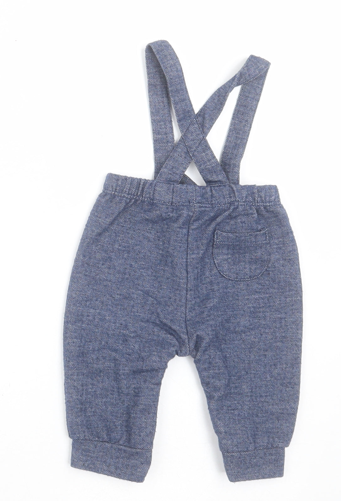 George Boys Blue  Polyester Capri Trousers Size 0-3 Months  Button - Cross Back