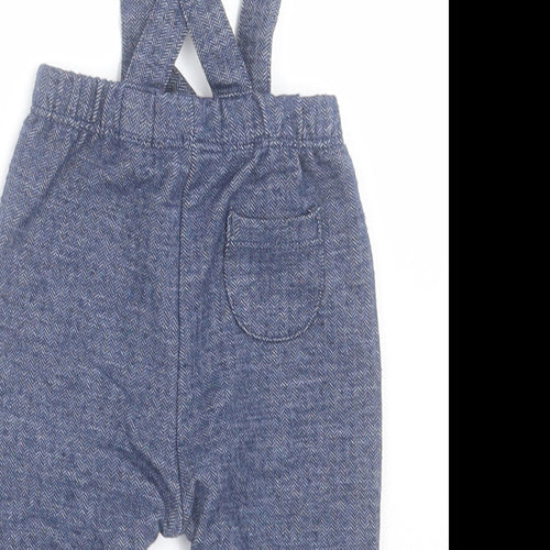 George Boys Blue  Polyester Capri Trousers Size 0-3 Months  Button - Cross Back
