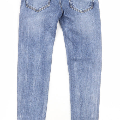 Stradivarius Womens Blue  Cotton Skinny Jeans Size 6 L27 in Regular Button