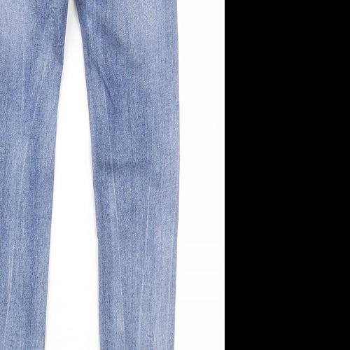 Stradivarius Womens Blue  Cotton Skinny Jeans Size 6 L27 in Regular Button