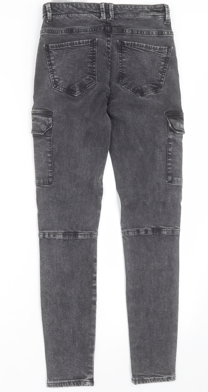 Zara Womens Black  Cotton Skinny Jeans Size 6 L38 in Regular Button - Cargo Jeans