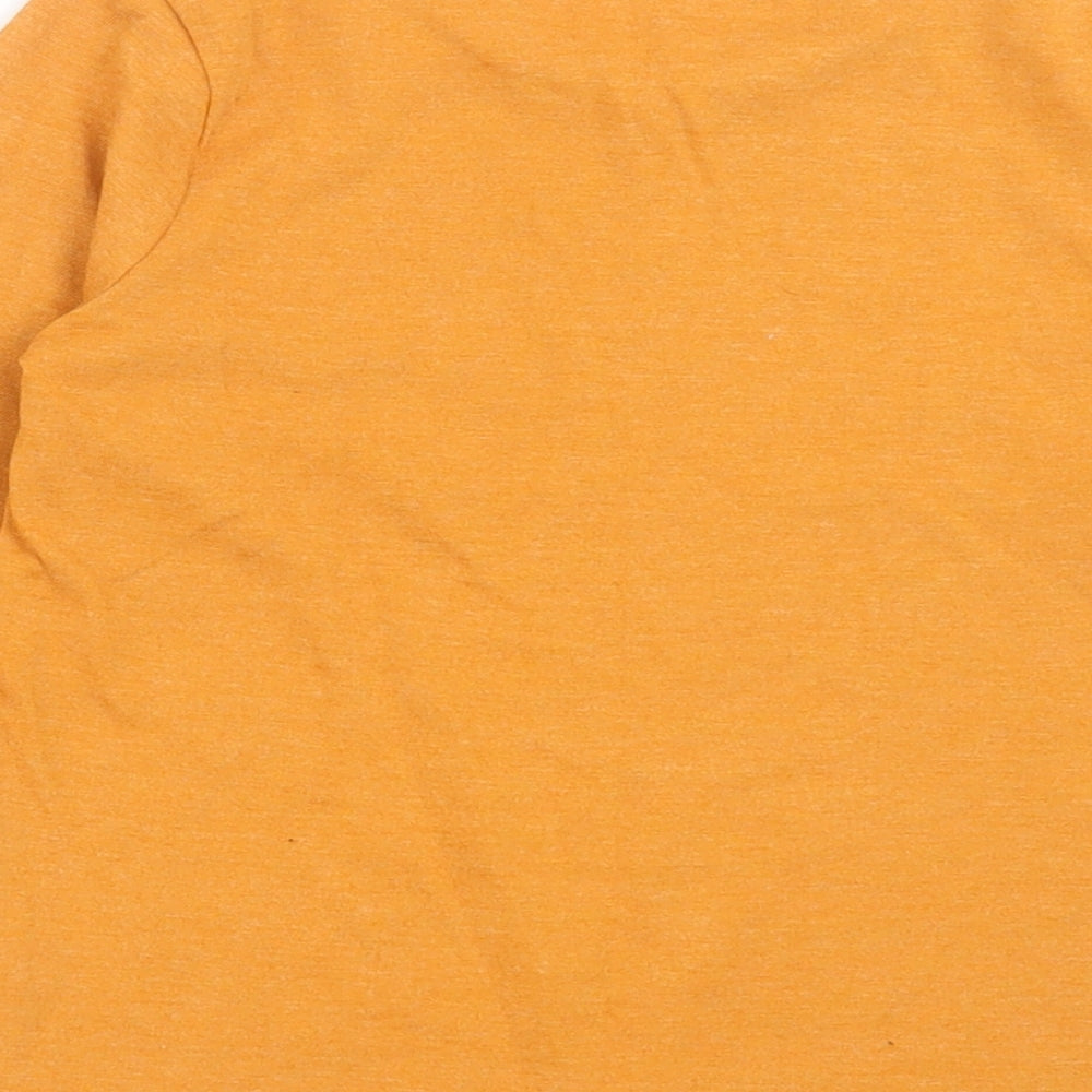 TU Girls Yellow  Cotton Basic Casual Size 5-6 Years Crew Neck Pullover