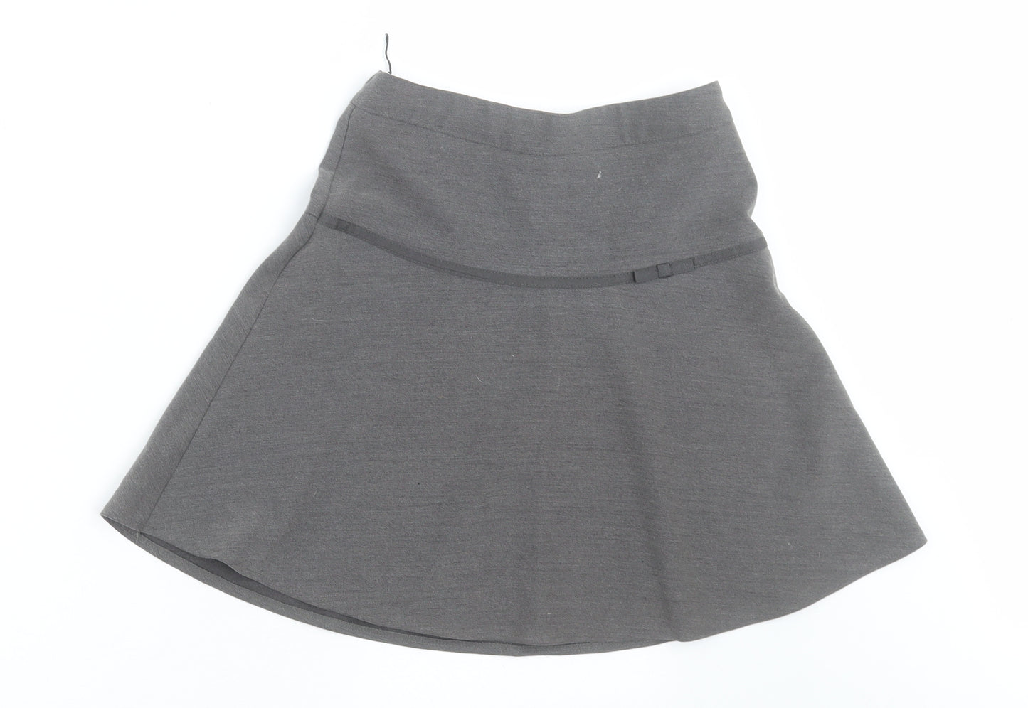 George Girls Grey  Polyester A-Line Skirt Size 8-9 Years  Regular Pull On - School Skirt