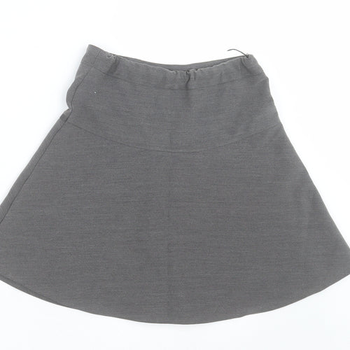 George Girls Grey  Polyester A-Line Skirt Size 8-9 Years  Regular Pull On - School Skirt