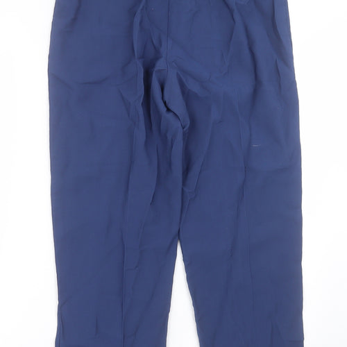 Dunnes Stores Womens Blue  Polyester Trousers  Size 14 L27 in Regular Tie