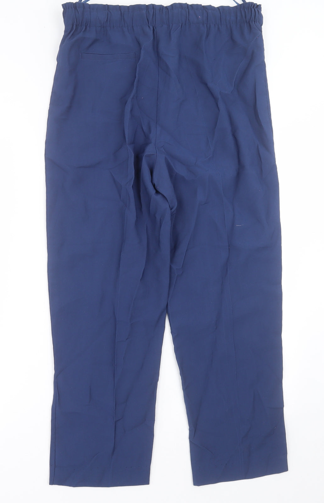 Dunnes Stores Womens Blue  Polyester Trousers  Size 14 L27 in Regular Tie