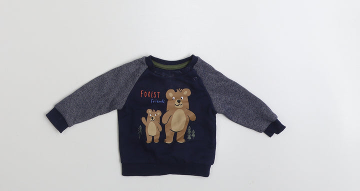 Primark Baby Blue  Cotton Pullover Jumper Size 3-6 Months  Pullover - Forest Friends