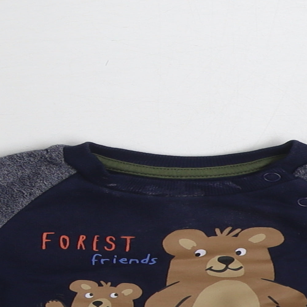 Primark Baby Blue  Cotton Pullover Jumper Size 3-6 Months  Pullover - Forest Friends