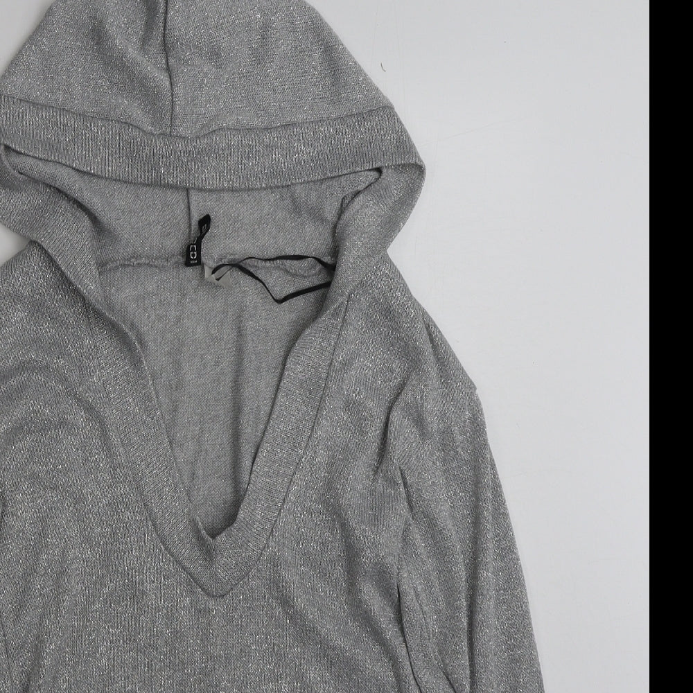 H&M Womens Silver  Polyester Pullover Hoodie Size XS  Pullover