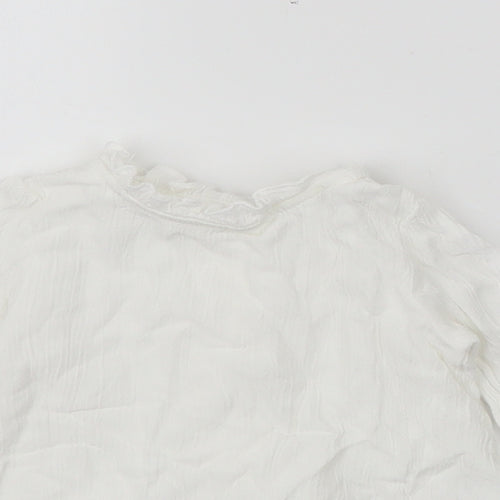 Primark Baby White  Cotton Pullover Jumper Size 3-6 Months  Snap
