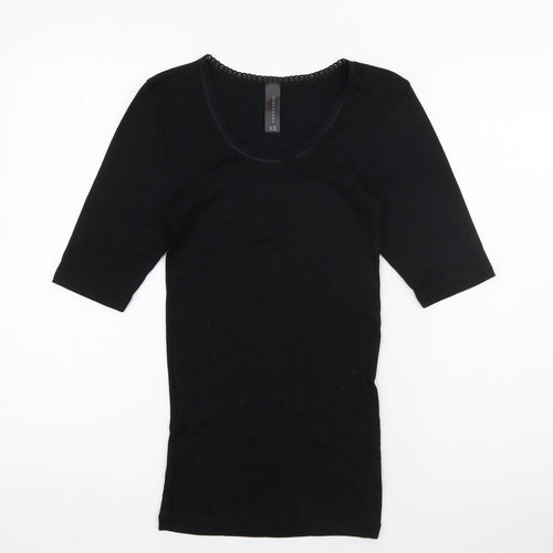 Debenhams Womens Black Round Neck  Polyester Pullover Jumper Size M