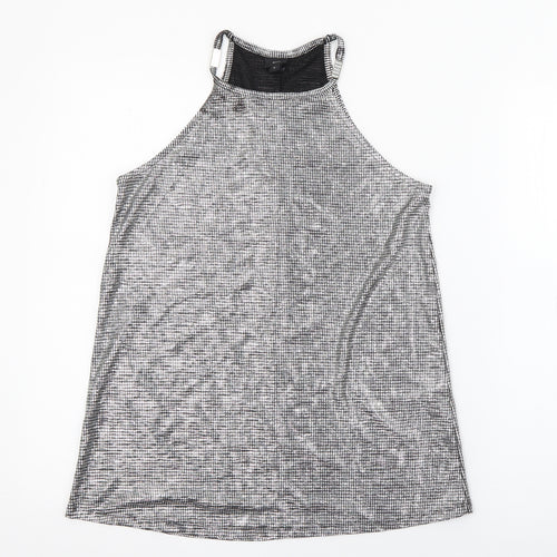 River Island Womens Silver  Polyester Camisole Tank Size 8 Halter