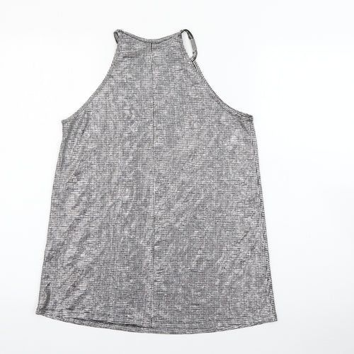 River Island Womens Silver  Polyester Camisole Tank Size 8 Halter