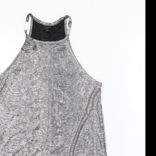 River Island Womens Silver  Polyester Camisole Tank Size 8 Halter