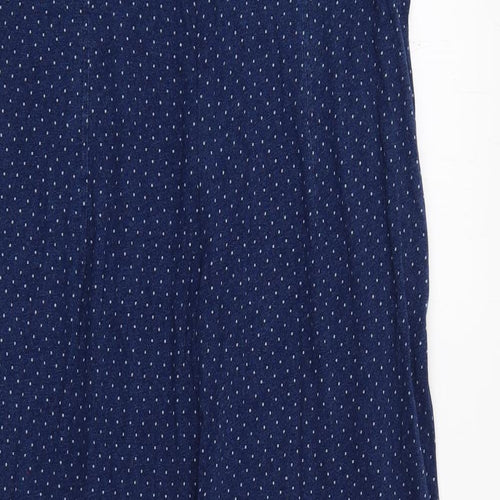 Boden Womens Blue Polka Dot Cotton Jumpsuit One-Piece Size 14  Zip