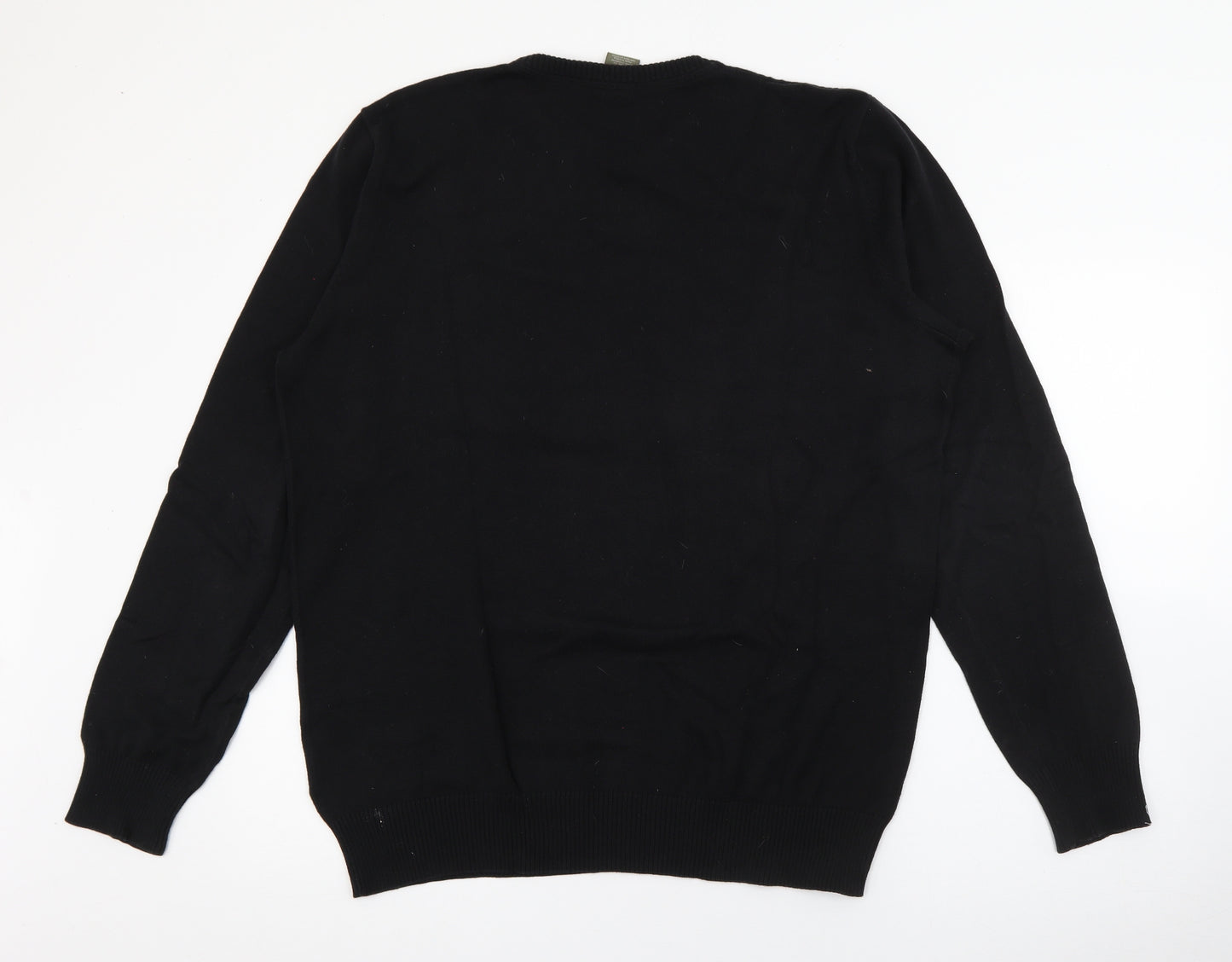 Timberland Mens Black Crew Neck  Cotton Pullover Jumper Size L