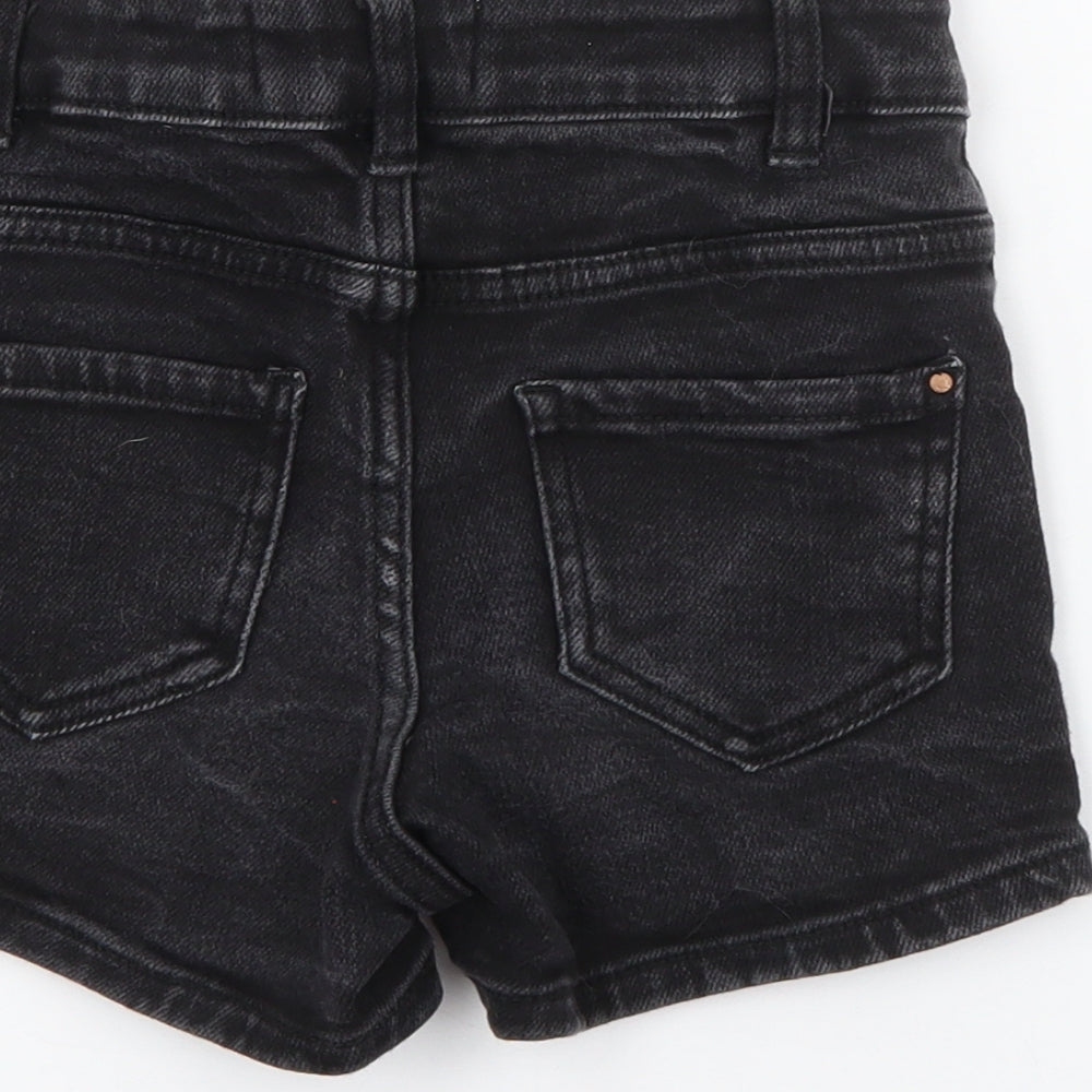New Look Girls Black  Cotton Mom Shorts Size 9 Years  Regular