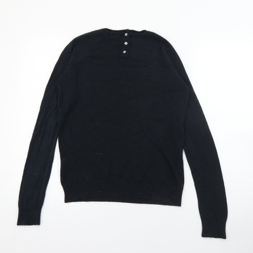 Primark Womens Blue Round Neck  Acrylic Pullover Jumper Size 10
