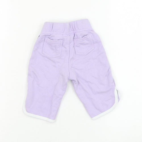 NEXT Girls Purple  Cotton Jogger Trousers Size 3-6 Months  Pullover - 82