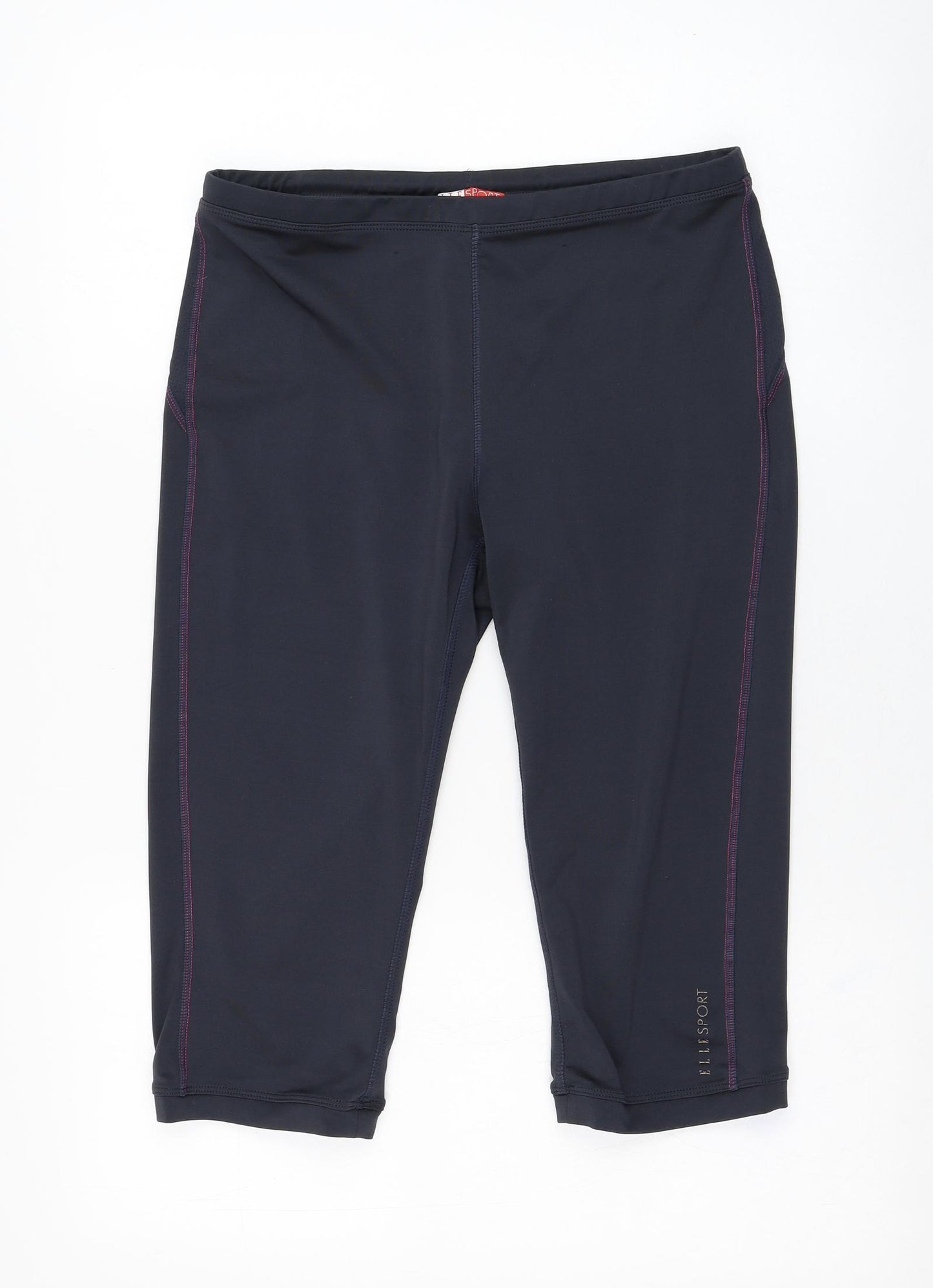 Elle Sport Womens Blue  Polyester Cropped Leggings Size 12 L17 in Regular Pullover