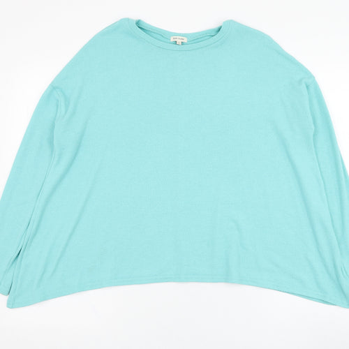 River Island Womens Blue  Viscose Pullover Sweatshirt Size 10  Pullover