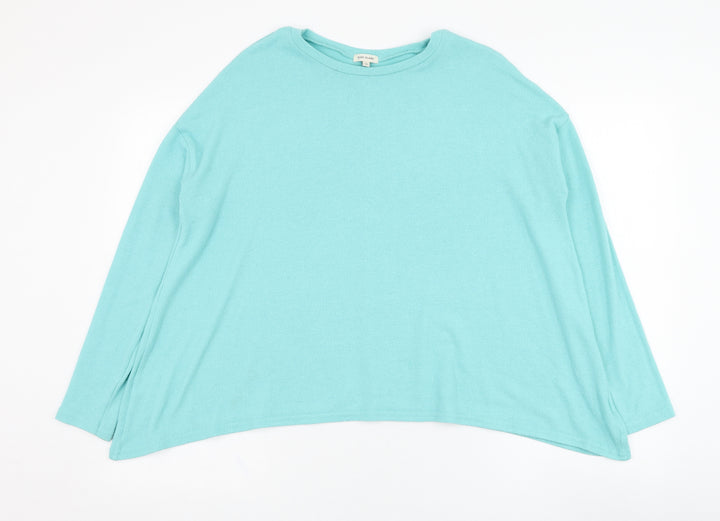 River Island Womens Blue  Viscose Pullover Sweatshirt Size 10  Pullover