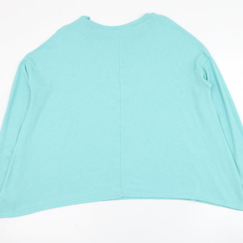 River Island Womens Blue  Viscose Pullover Sweatshirt Size 10  Pullover