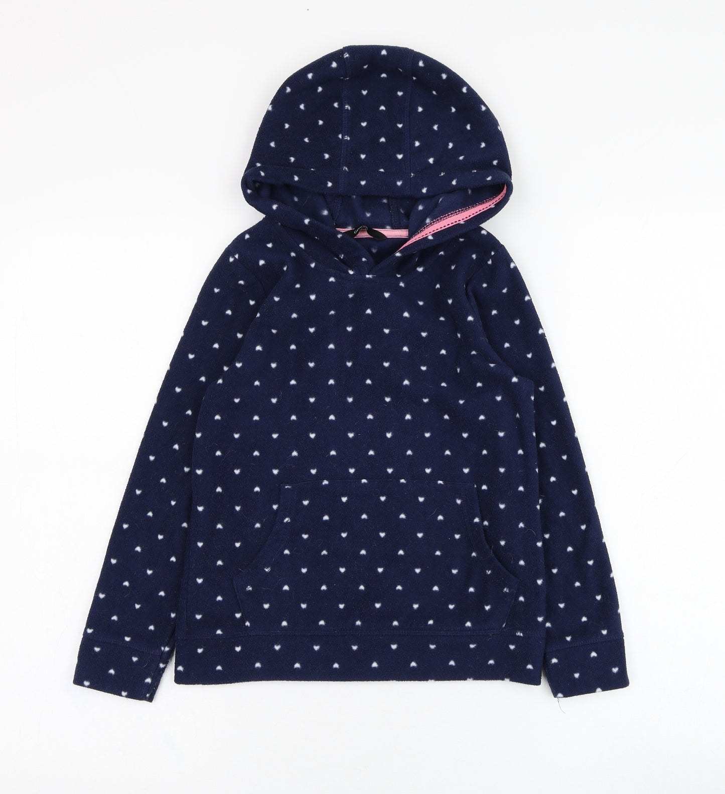George Girls Blue  Polyester Pullover Hoodie Size 7-8 Years  Pullover - Heart
