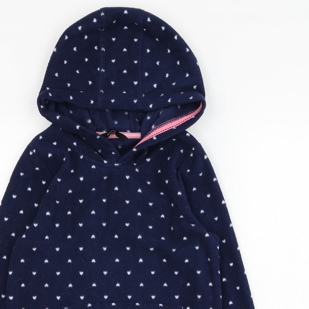 George Girls Blue  Polyester Pullover Hoodie Size 7-8 Years  Pullover - Heart