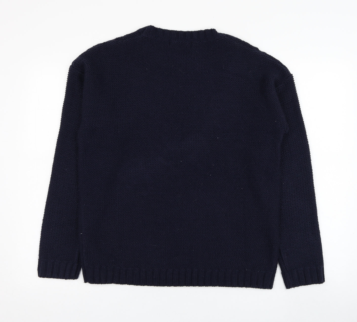 Atmosphere Womens Blue Round Neck  Acrylic Pullover Jumper Size 14