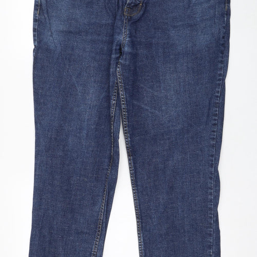TU Mens Blue  Cotton Straight Jeans Size 40 in L30 in Regular Zip