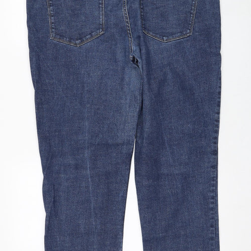 TU Mens Blue  Cotton Straight Jeans Size 40 in L30 in Regular Zip