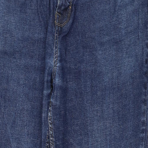 TU Mens Blue  Cotton Straight Jeans Size 40 in L30 in Regular Zip