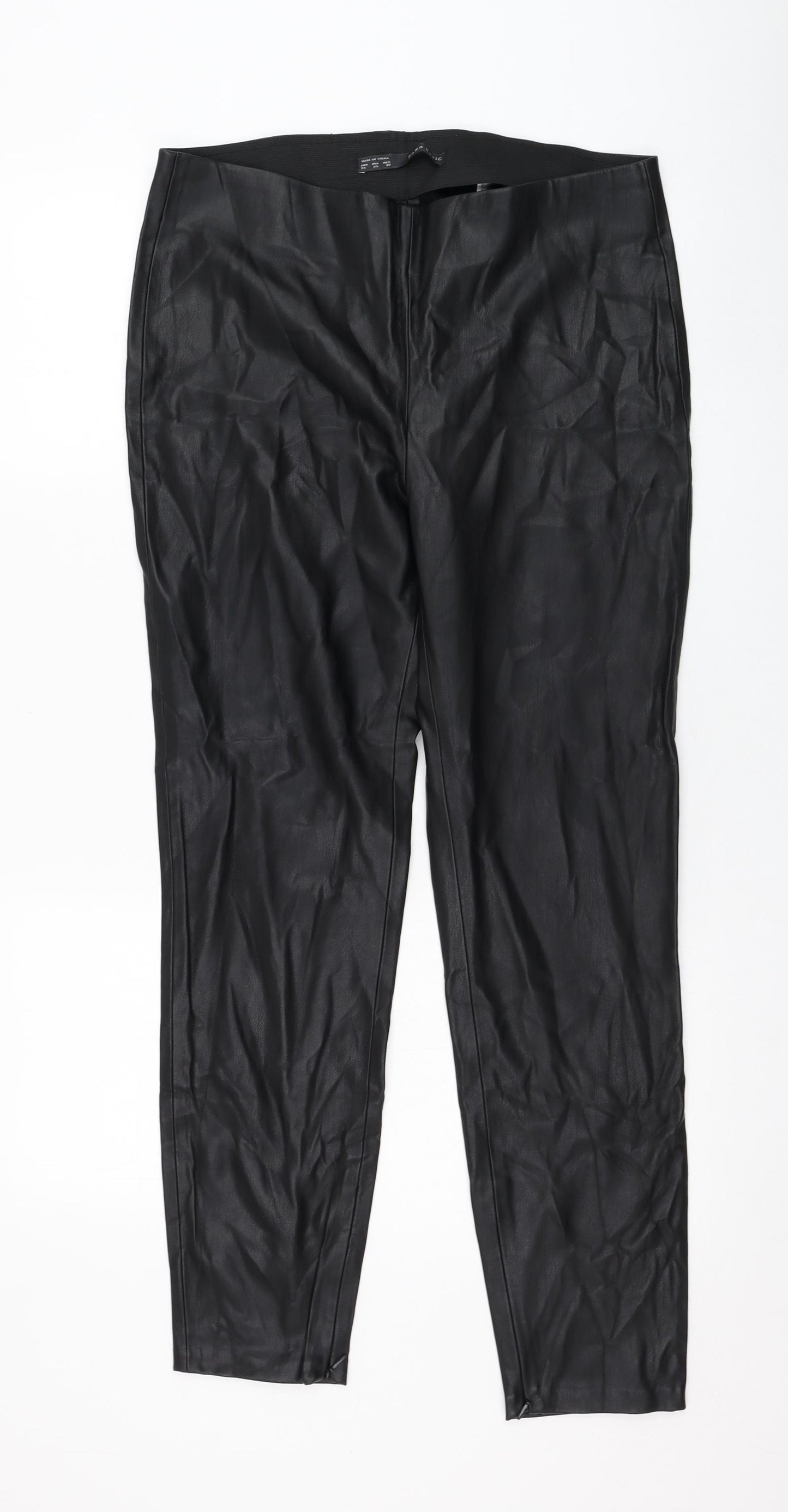 Zara Womens Black  Polyester Capri Leggings Size XL L28 in