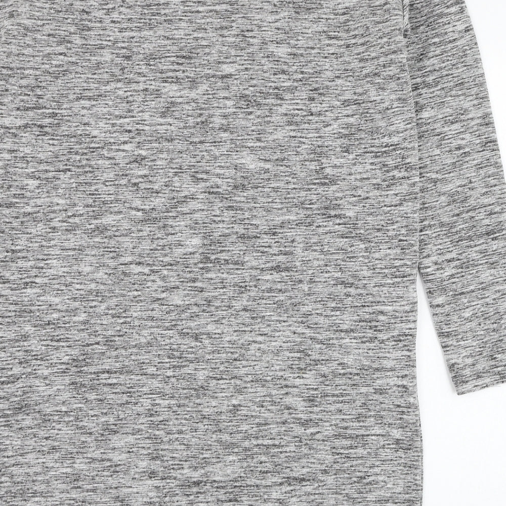 Joules Womens Grey  Viscose Jumper Dress  Size 12  Round Neck Pullover