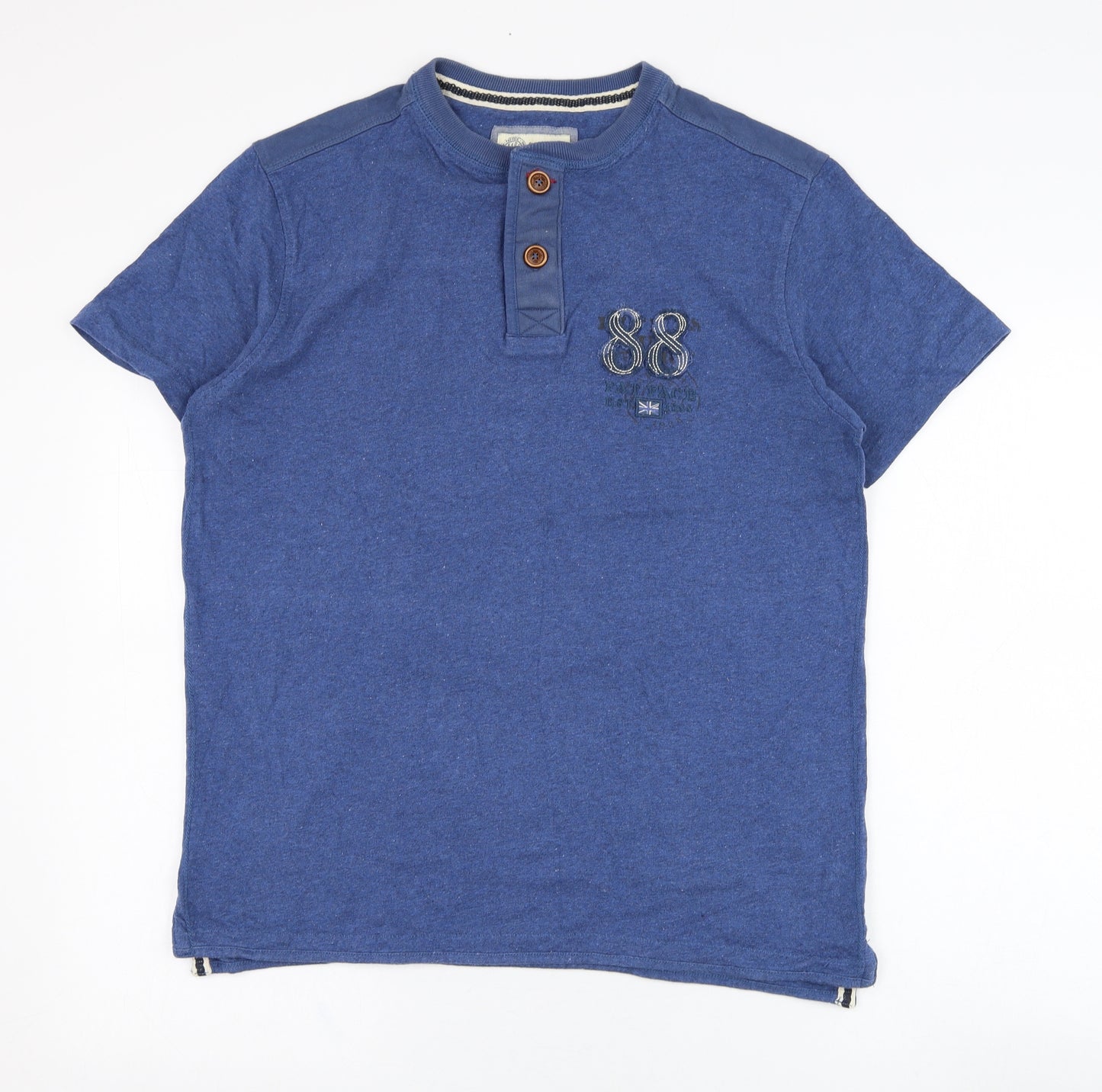 Fat Face Mens Blue  Cotton  Polo Size S Round Neck Pullover