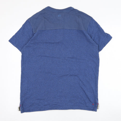 Fat Face Mens Blue  Cotton  Polo Size S Round Neck Pullover