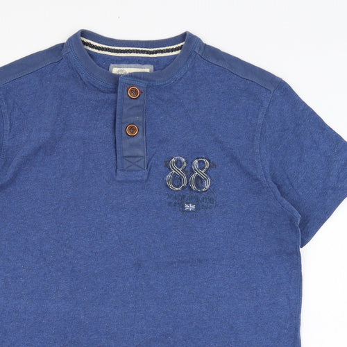 Fat Face Mens Blue  Cotton  Polo Size S Round Neck Pullover